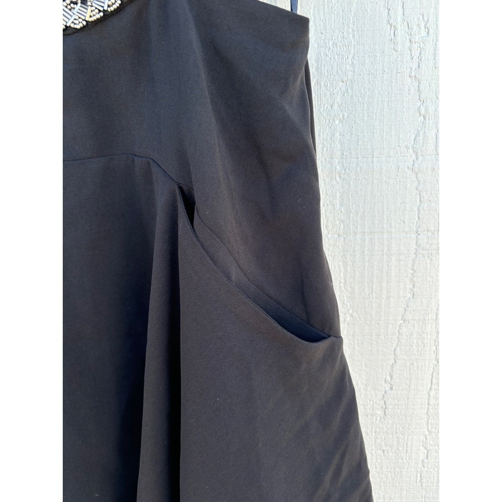 NBD Black Cutout Beaded Mini Dress Sleeveless Fit & Flare Size S NWT - Picture 3 of 10